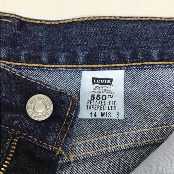 Levi’s 550 Vintage Mom Jeans Dark Wash High Waist Size 14 Miss S - Picture 3 of 13